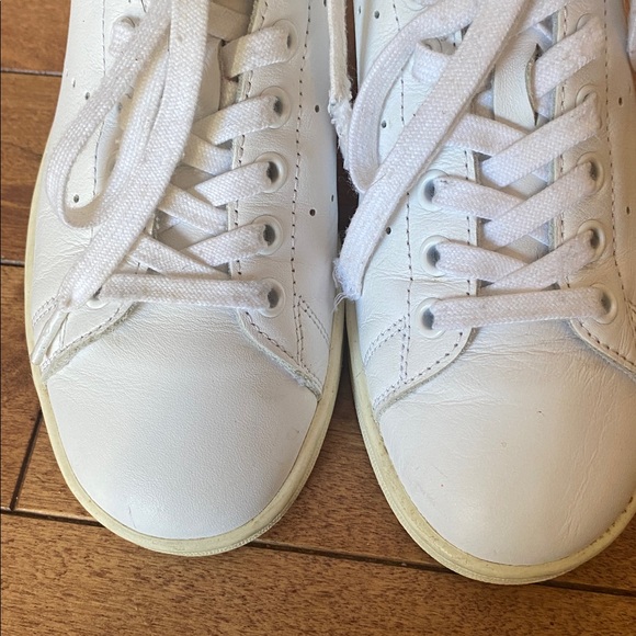 Adidas Stan Smith White Leather Light Blue Men’s 7 Women's 8.5 Sneakers Shoes - Picture 3 of 8
